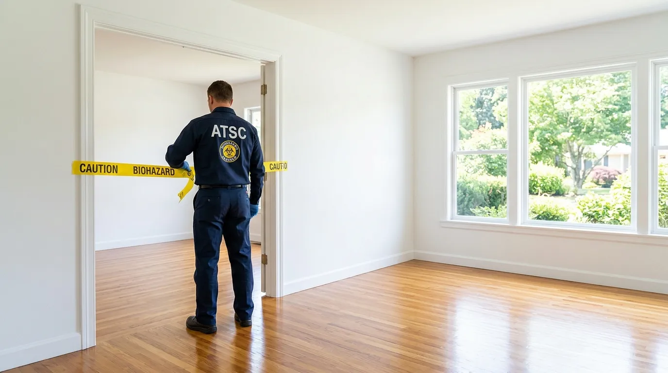 Certified biohazard cleanup crew performing Crime Scene Cleanup in Burlington